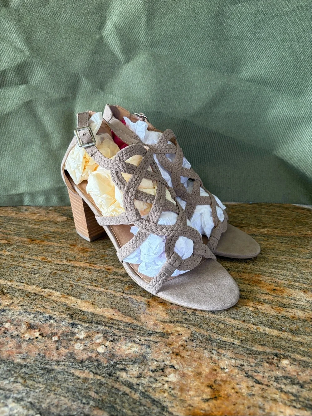 Report Strappy Block Heel Sandals - Taupe Women’s Size 9